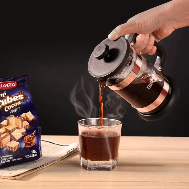 Alt view image 5 of 6 - French Press Coffee Maker 21 oz Thickened Borosilicate Glass