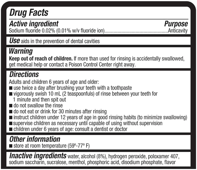 Alt view image 4 of 5 - Amazon Basics Whitening Anticavity Mouthwash, Fresh Mint, 16 fl oz, 1-Pack