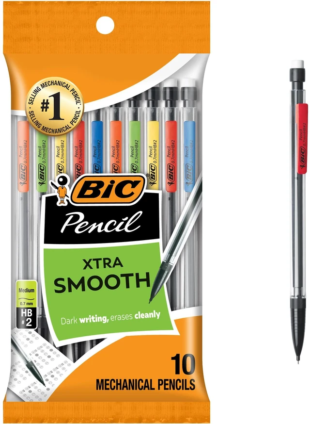 Main image of BIC Xtra-Smooth 0.7mm Medium Point Mechanical Pencils, 10-Count Pack