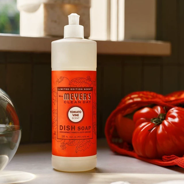 Alt view image 6 of 6 - Mrs. Meyer's Clean Day Liquid Dish Soap, Tomato Vine Scent, 16 Ounce Bottle