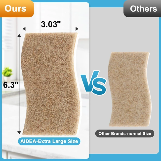 Alt view image 5 of 6 - AIDEA XL Non-Scratch Scrub Sponges for Dishes, 6Count