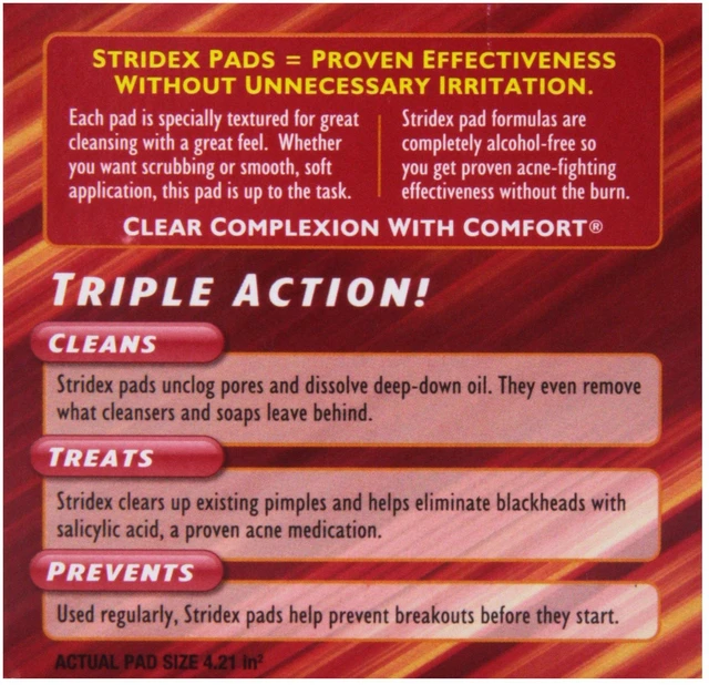 Alt view image 5 of 5 - Stridex Maximum Acne Pads, Alcohol-Free Salicylic Acid for Face, 55 Ct