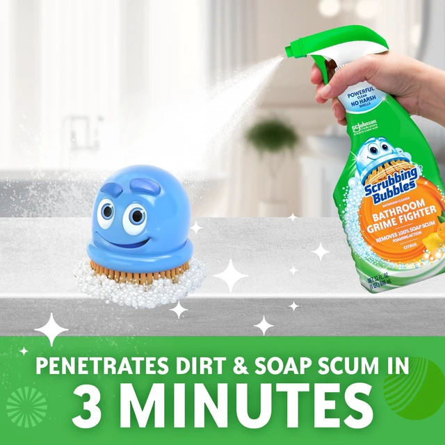 Alt view image 5 of 6 - Scrubbing Bubbles Grime Fighter Disinfectant Bathroom Cleaner Spray, 32oz