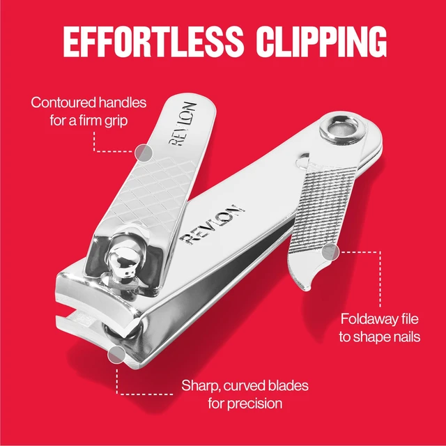 Alt view image 5 of 6 - Revlon Nail Clipper with File, Silver, 1 Count