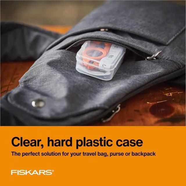 Alt view image 5 of 6 - Fiskars 27-Piece Travel Sewing Kit, 39" Measuring Tape, Orange
