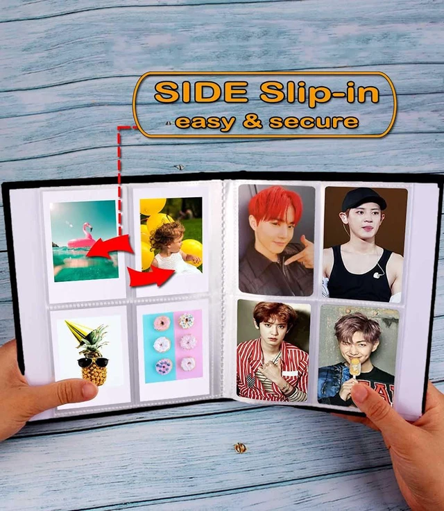Alt view image 4 of 6 - GPIRAL 2x3 Polaroid Photo Album 208 Vertical Photos Linen Compatible with Fujifilm Instax Mini Film 7s 8+ 9 11, Polaroid Snap/PIC 300, HP Sprocket, Zip Printer, Black