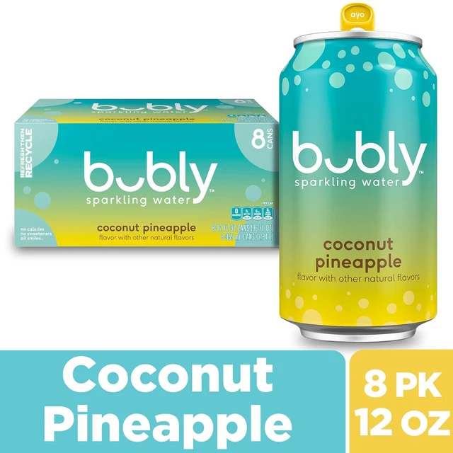 Alt view image 3 of 6 - Bubly Sparkling Water Coconut Pineapple 12 Fl Oz Cans (8 Pack)