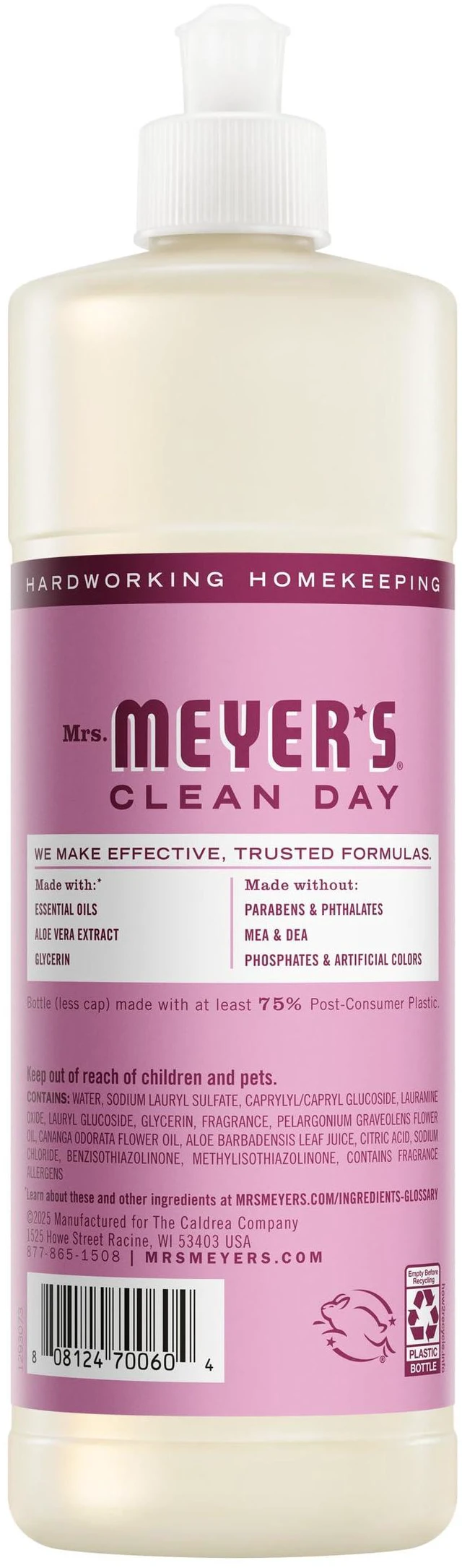 Alt view image 4 of 7 - Mrs. Meyer's Clean Day Liquid Dish Soap, Peony Scent, 16 Fl Oz