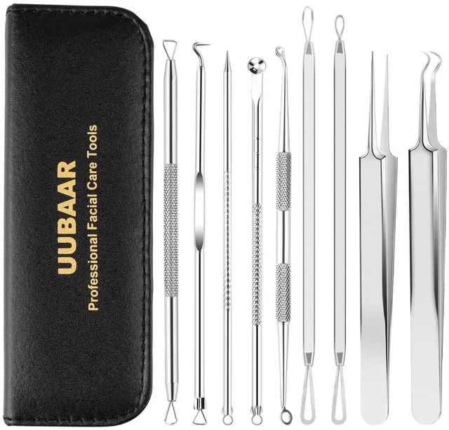 Main image of 9-Piece Blackhead Remover and Pimple Extractor Kit