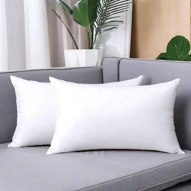 Alt view image 5 of 7 - JIEITIVE Rectangle Lumbar Throw Pillow Inserts Set of 1, 12 x 20 Inches, Hypoallergenic Premium Pillow Stuffer for Decorative Cushion Covers
