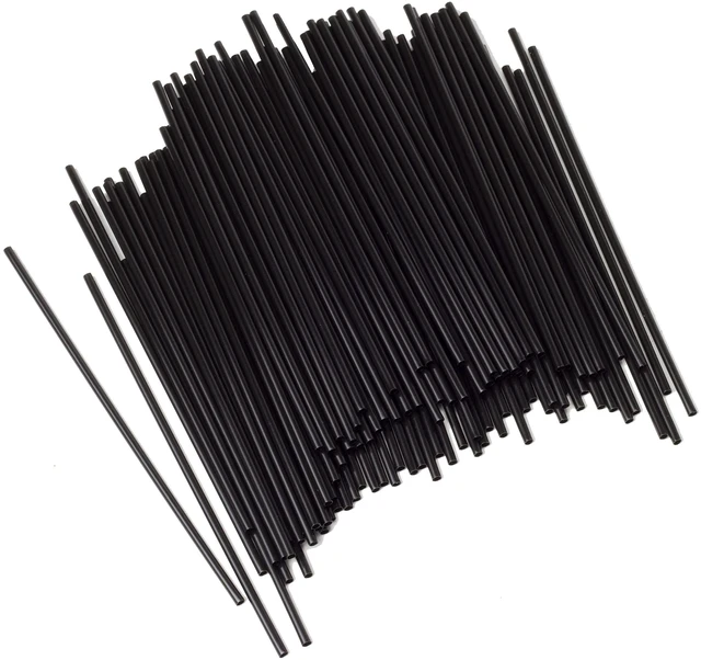 Main image of Chef Craft 5 Inch Coffee Stirrer Straws, Set of 150, Black