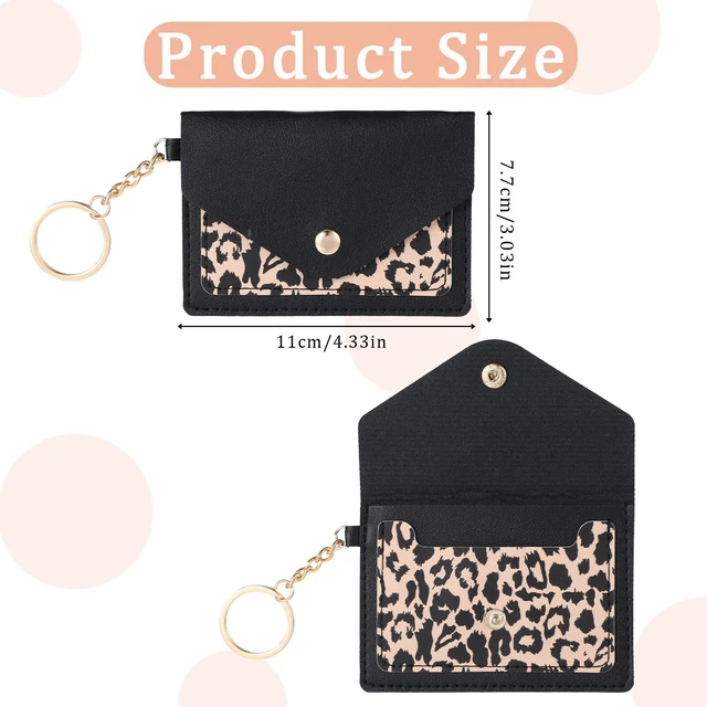 Alt view image 4 of 7 - 1 Pack Birth Control Pill Case 4.3 x 3 Inch PU Leather Wallet with Key Ring, Black