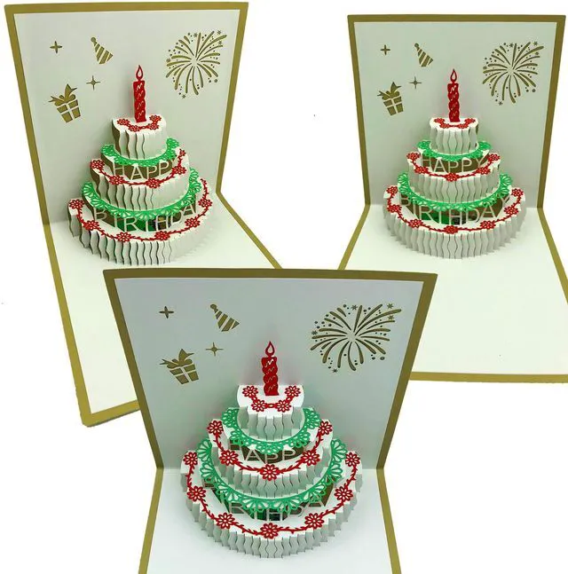 Alt view image 5 of 5 - 3D Pop Up Birthday Card with LED Light and Music, 1 Pack
