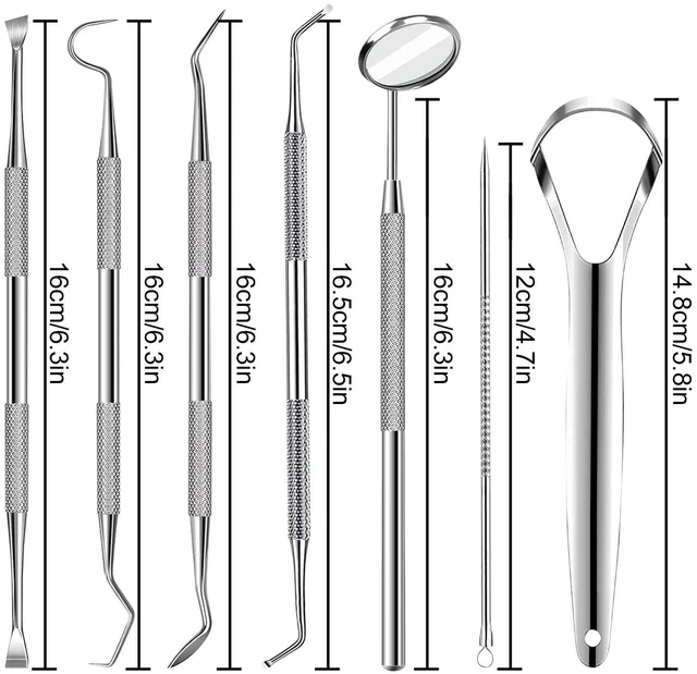 Alt view image 4 of 5 - 7PCS Dental Tools, Dental Pick, Teeth Cleaning Tools, Hygiene Kit