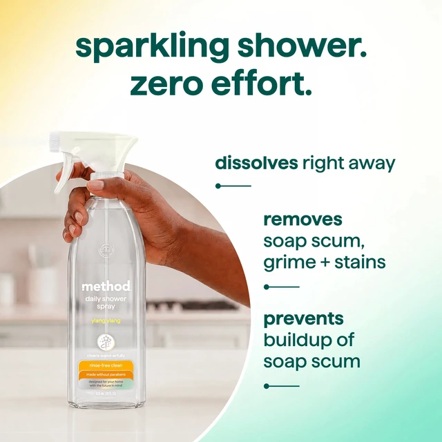 Alt view image 3 of 7 - Method Daily Shower Cleaner Spray, Ylang Ylang, 28 fl oz