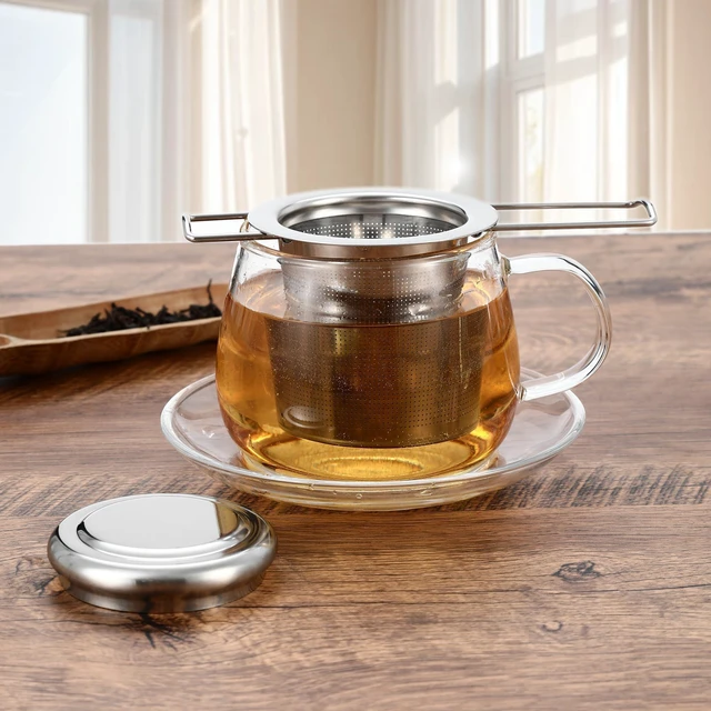 Alt view image 4 of 7 - Stainless Steel Fine Mesh Tea Infuser Strainer for Loose Leaf Tea