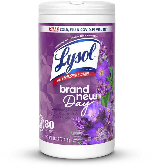 Main image of Lysol Disinfecting Wipes Lavender, Multi-Surface Cleaner, 80Ct