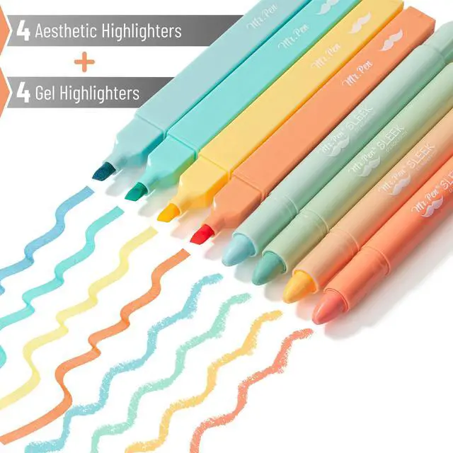 Alt view image 3 of 7 - Mr. Pen Aesthetic Highlighters and Gel Highlighters, 8 Pack