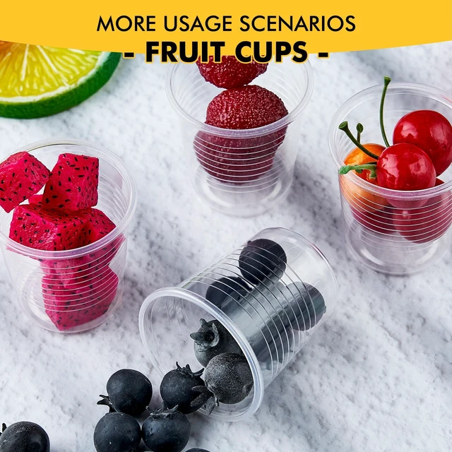 Alt view image 5 of 5 - RACETOP 100 Pack 3 oz Clear Disposable Plastic Cups for Cold Drinks, Party, Wedding, Thanksgiving, Christmas