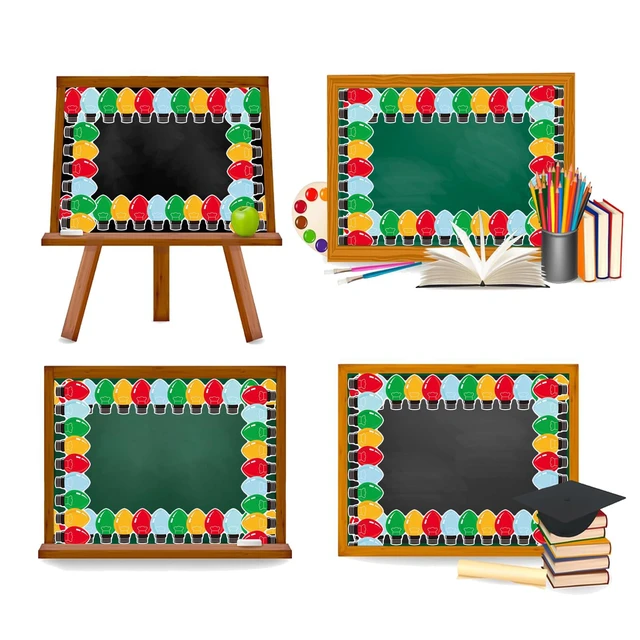 Alt view image 5 of 7 - 69 Feet Christmas Light Bulletin Board Border Decorative for School Classroom Office Chalkboard Party