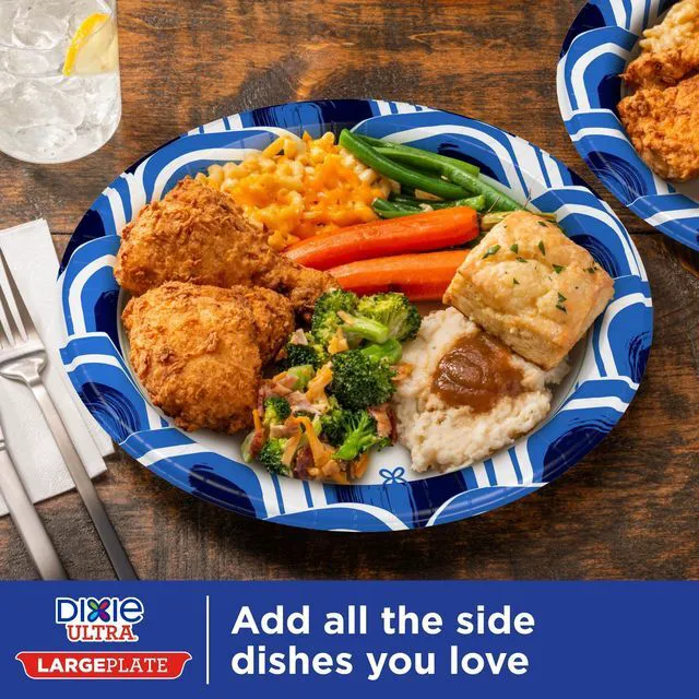 Alt view image 2 of 6 - Dixie Ultra Heavy Duty Paper Plates, 11-Inch, Large, 25 Count, 3X Stronger*