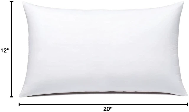 Alt view image 2 of 7 - JIEITIVE Hypoallergenic Premium Rectangle Lumbar Throw Pillow Inserts, 12 x 20 Inches, Set of 1