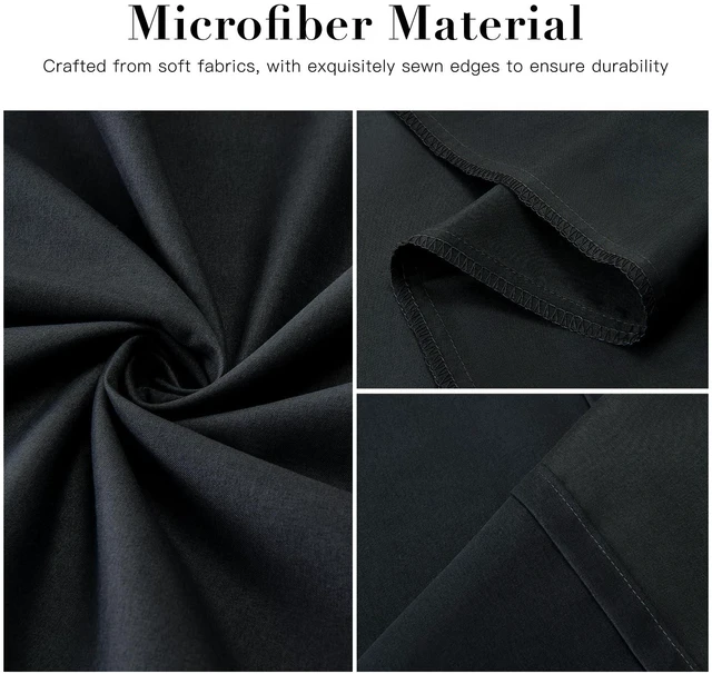 Alt view image 3 of 6 - DOWNSTORIA Body Pillow Cover 20x54 Inch Ultra Soft Microfiber Envelope Closure Long Pillowcase Black