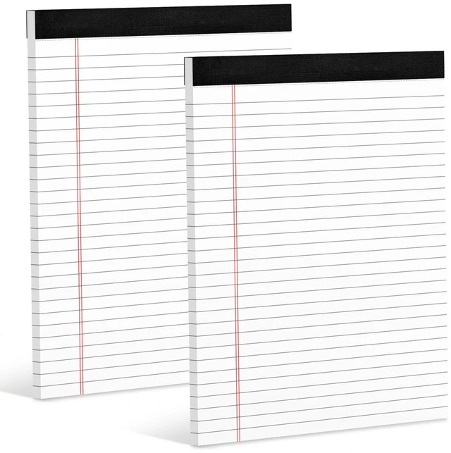 Main image of Legal Pads 8.5 x 11 White Note Pads, 2 Pack
