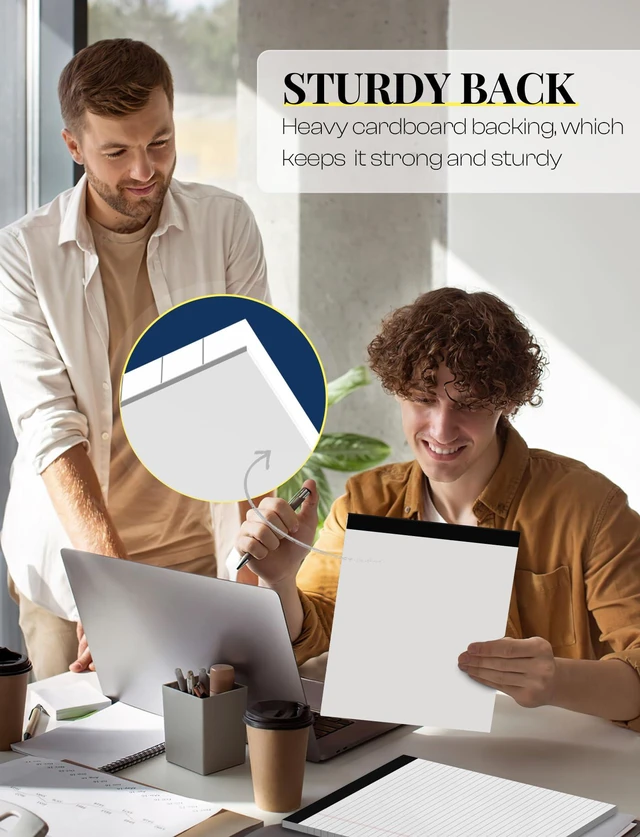 Alt view image 3 of 6 - Legal Pads 8.5 x 11 White Note Pads, 2 Pack
