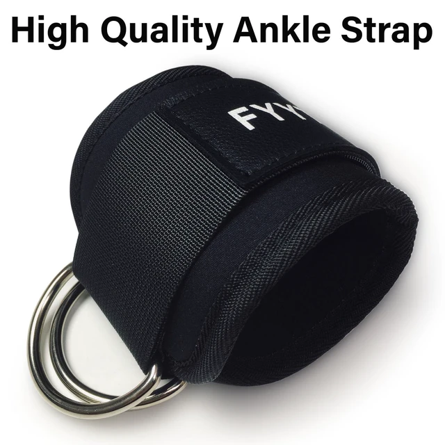 Alt view image 4 of 6 - Ankle Strap (Pair) for Cable Machine, Kickbacks, Leg Extensions, Lower Body Exercises, Glute Workouts, Booty Hip Abductors, Home & Gym