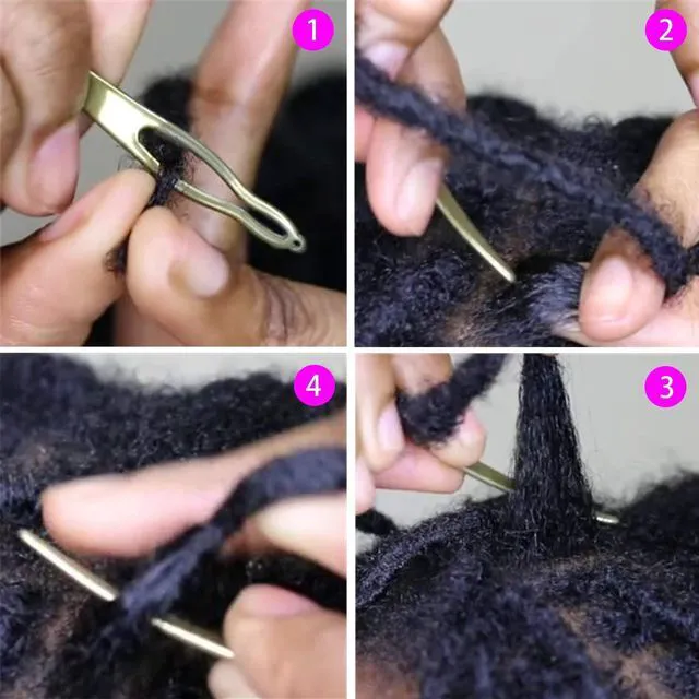 Alt view image 5 of 6 - WILLBOND 4 Pcs Interlocking Tool for Locs, Rose Gold, Gold