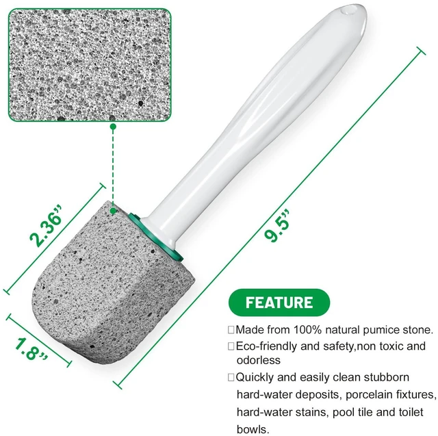 Alt view image 3 of 6 - Pumice Stone Toilet Bowl Cleaner for Hard Water Ring and Stains (01)