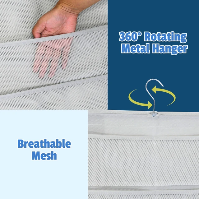 Alt view image 5 of 5 - Simple Houseware 24-Pocket Double-Sided Hanging Closet Organizer