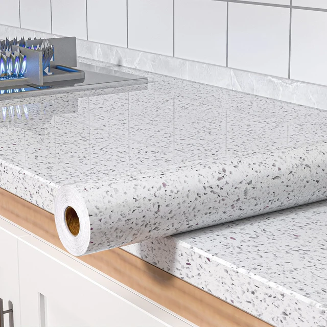 Main image of MelunMer White Marble Contact Paper 15.7" x 118" for Countertops