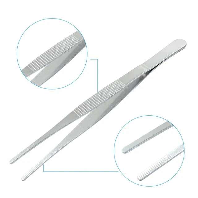 Alt view image 2 of 5 - 2 Pcs 6 Inch Stainless Steel Straight Forceps