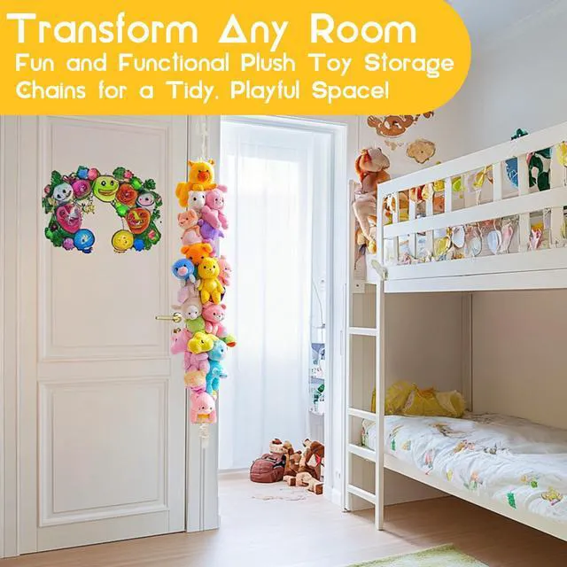 Alt view image 2 of 6 - Rainflow Cotton Hanging Storage Chain Display Holder for Stuffed Animals