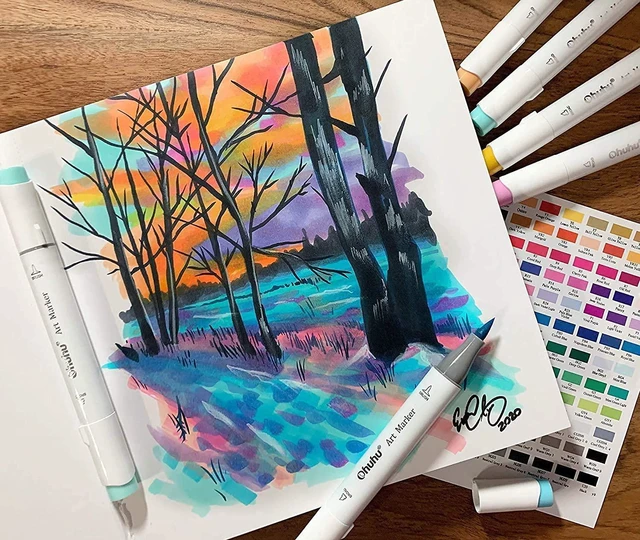 Alt view image 2 of 6 - Ohuhu 6.3"x6.3" Marker Paper Pad Art Sketchbook for Drawing and Sketching