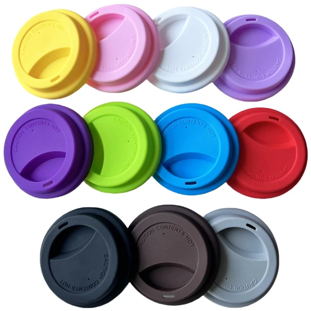 Alt view image 4 of 6 - Reusable Silicone Cup Covers, Flexible Lids for Mugs and Coffee, 2Pcs, White