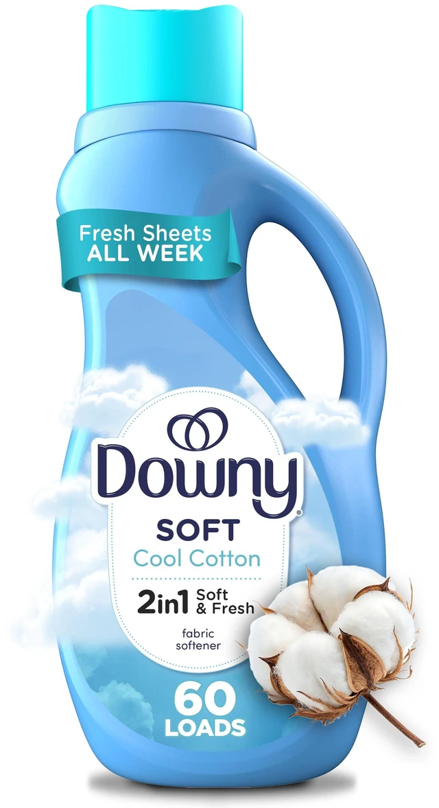 Main image of Downy Liquid Laundry Fabric Softener & Conditioner, Cool Cotton, 44fl oz, 60Loads