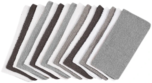 Main image of Mainstays 18-Pack Washcloth Bundle, Grey Multi
