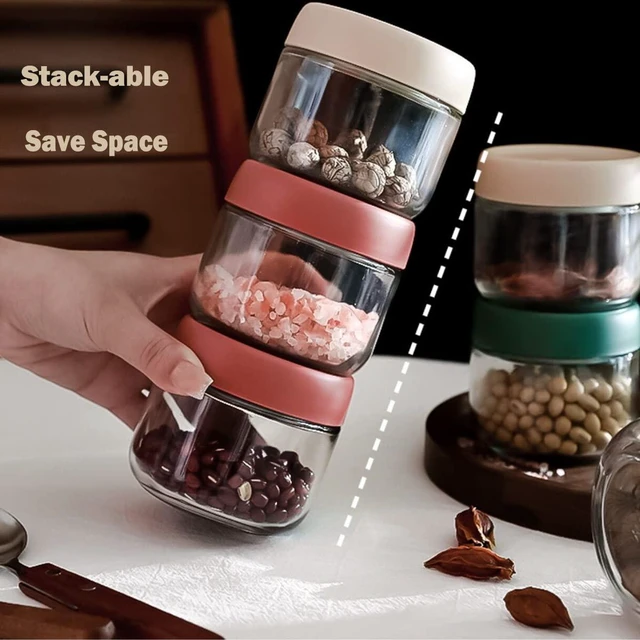 Alt view image 3 of 6 - 3Pack 10oz Glass Overnight Oats Containers with Screw Lids, Wide Mouth Storage Jars for Salad Dressing, Fruit, Veggies, Sauce, Snacks, Meal Prep