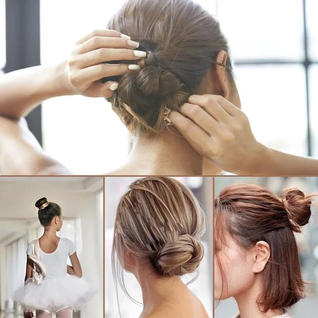 Alt view image 3 of 6 - 20pcs 2 Inch Rose Gold Spiral Hair Pins Bun Twister Non-Scratch Round Clip Bun Maker for Women