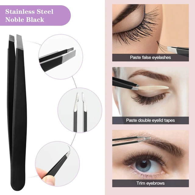 Alt view image 7 of 7 - 7 in 1 Eyebrow Razor Set with Brush, Scissors, Tweezers, Plastic Box for Women and Men Eyelash Facial Grooming
