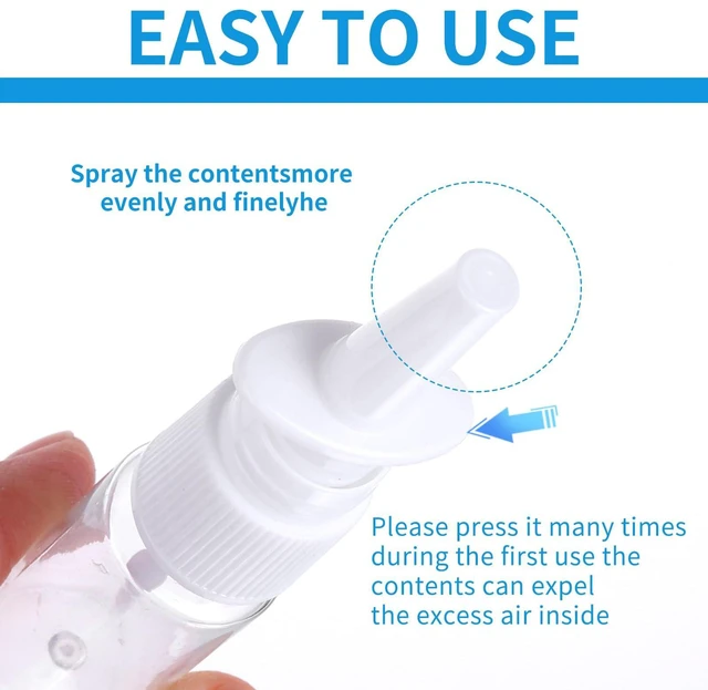Alt view image 6 of 7 - Simarro 6Pcs 20ml Clear Empty Nasal Spray Bottles