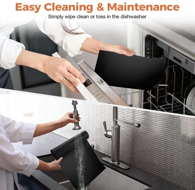 Alt view image 3 of 6 - 3 Pack 17"x25" Non-Stick Reusable Oven Liners for Bottom of Oven