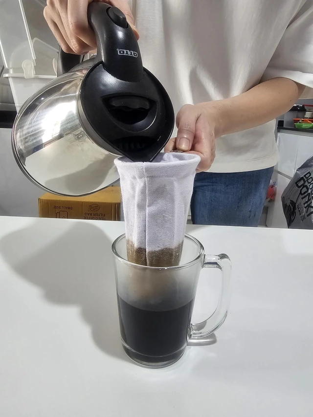 Alt view image 5 of 5 - Reusable Traditional Thai Style Cloth Tea Coffee Filter 3.0 Inches Pour Over Dripper Filter Coffee Strainer