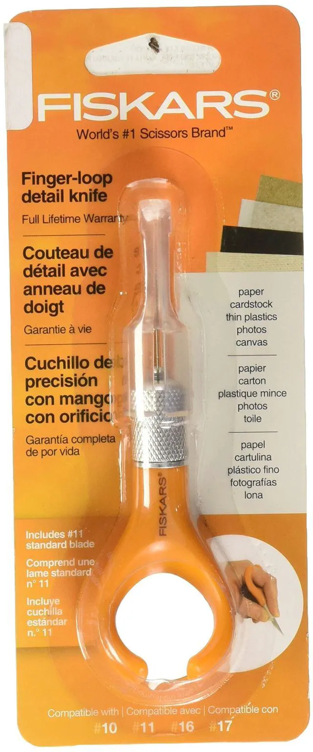 Alt view image 3 of 5 - Fiskars 163050-1001 Fingertip Craft Knife, 7 Inch, Orange