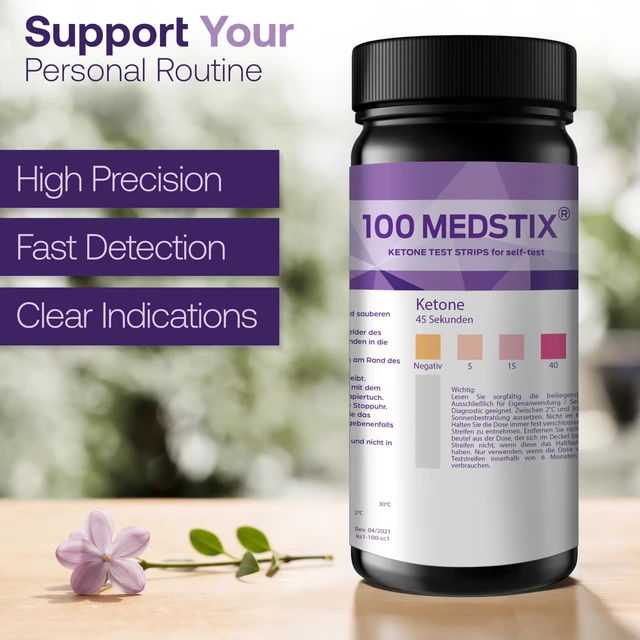 Alt view image 5 of 7 - 100 Urine Ketone Test Strips for Self-Testing
