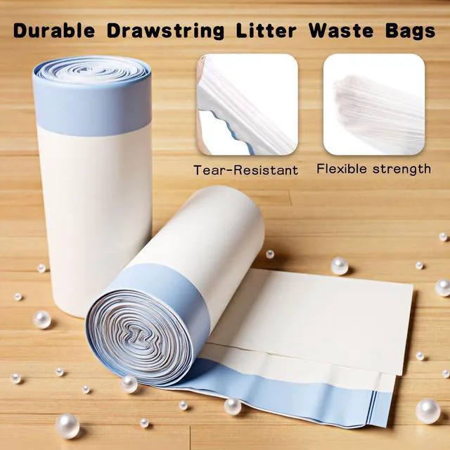 Alt view image 6 of 7 - 40-Pack Heavy Duty Cat Litter Box Liners for Fsitego & Fumoi Self-Cleaning Litter Boxes, Extra Thick, Drawstring, Leakproof