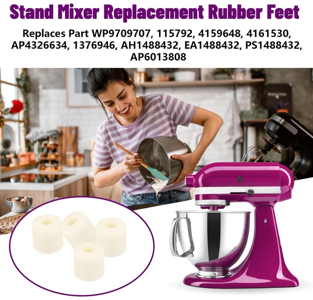 Alt view image 3 of 5 - Mixer Rubber Feet Compatible with KitchenAid Stand Mixers, Replacement Parts 4161530, 9709707 for KSM90, K45SS, KSM75 (5 Pack)